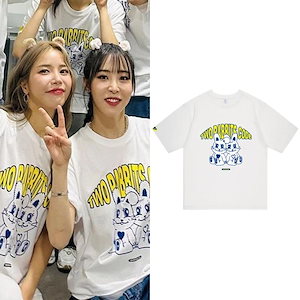 Mamamoo+キムヨンソンムンビョンイコンサート服ルーズプリント半袖tシャツボトムシャツ