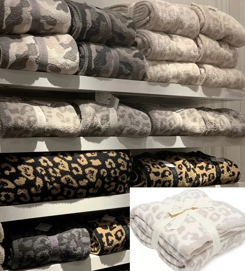 【送料無料】3色CLヒョウ柄の絨毯で保温ブランケット柔らかい可愛いのファッション毛布