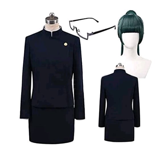 コスプレコスチュームスペルファイティング全元真希コスプレコスチュームウィッグメガネ付き制服学園まつり