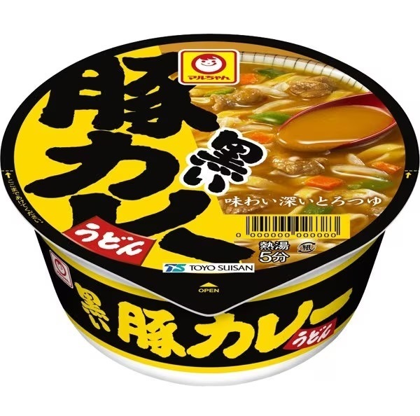 【送料無料】東洋水産 マルちゃん 黒い豚カレーうどん 87g2ケース/24個
