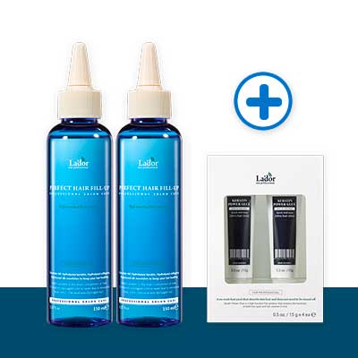 生クリームトリートメント企画セット(ヘアフィルアップ（150ml*2個）+パワーグルー15g*4個)