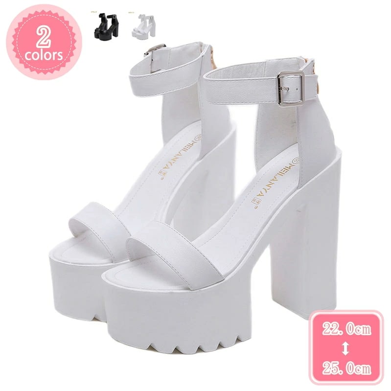 1000円OFFクーポン サンダル オープントゥ 太ヒール ハイヒール アンクルストラップ 前厚 痛くない パーティー 結婚式 キャバクラ オフィス 通勤 レディース 大人 美脚 歩きやすい 厚底 1