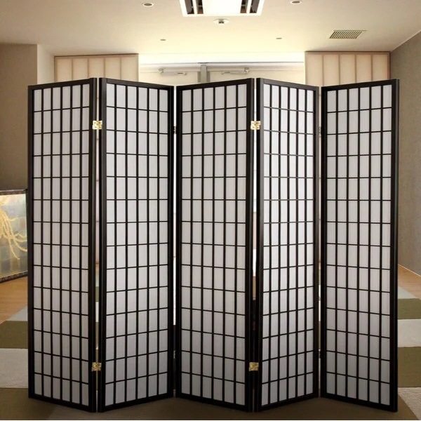 障子 5連 高さ178.5cm パーテーション スクリーン 衝立 間仕切り 収納 折りたたみ