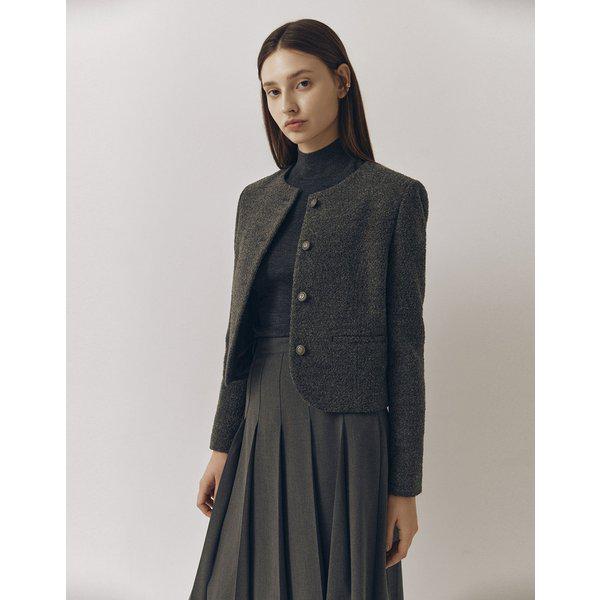 NEW レディースツイードクロップドジャケット 375952