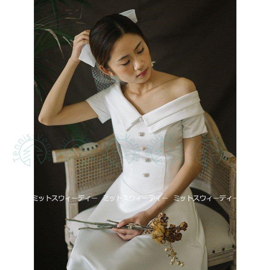 ウェディングドレス aラインドレス ウエディングドレス 二次会 花嫁 パーティードレス 披露宴 ブラ 15,820円