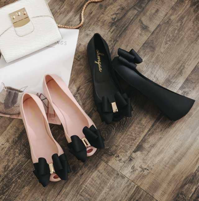 レインシューズ レディース パンプス 痛くない 2cmヒール 毎日履ける ポインテッドトゥ レインパンプス レイン 簡易防水 雨 フラット 4,114円