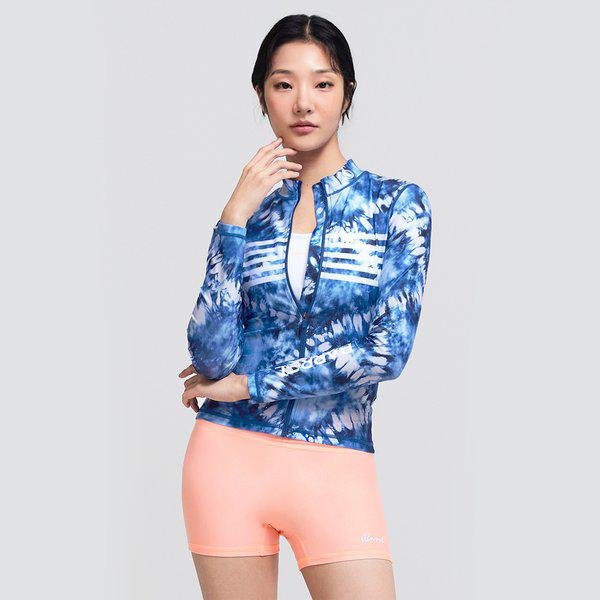 [] ウーマン オーシャン ジップアップ ラッシュガード リーフタイダイ (BI2WWRG14LTD)