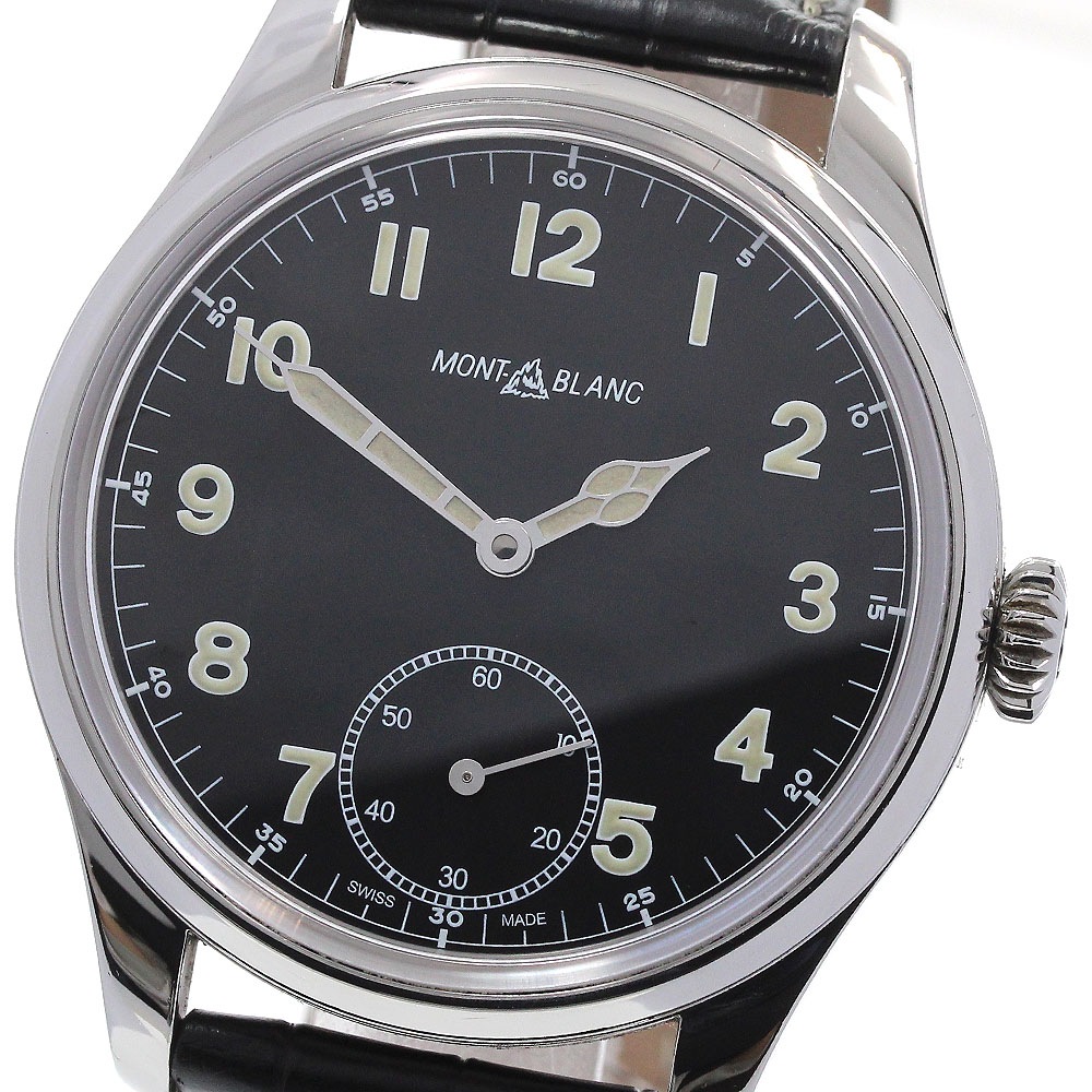 モンブラン MONTBLANC 113860 1858 マニュアル スモールセコンド 裏スケルトン 手巻き メンズ 良品 _848035【中古】