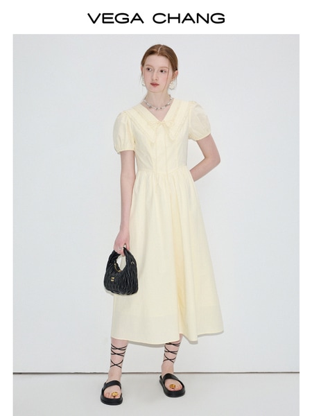 サマーフレンチレースカラードレス