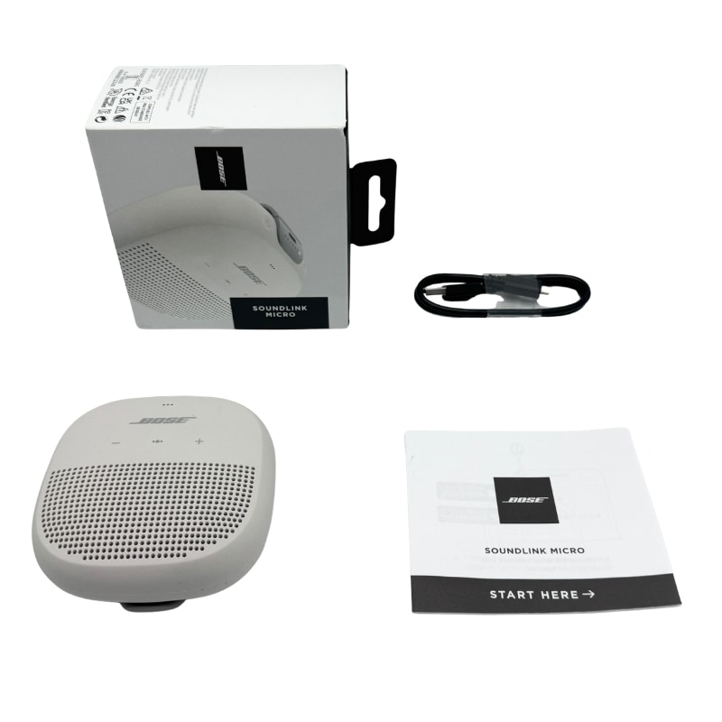 【中古 動作確認済】 Bose SoundLink Micro Bluetooth speaker ポータブル ワイヤレス ホワイトスモーク