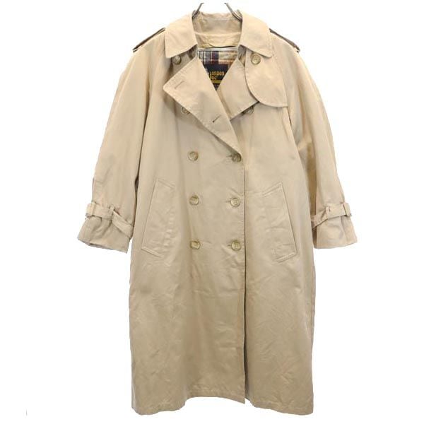 80s ヴィンテージ 長袖 ライナー付き トレンチコート 6 カーキ系 レディース