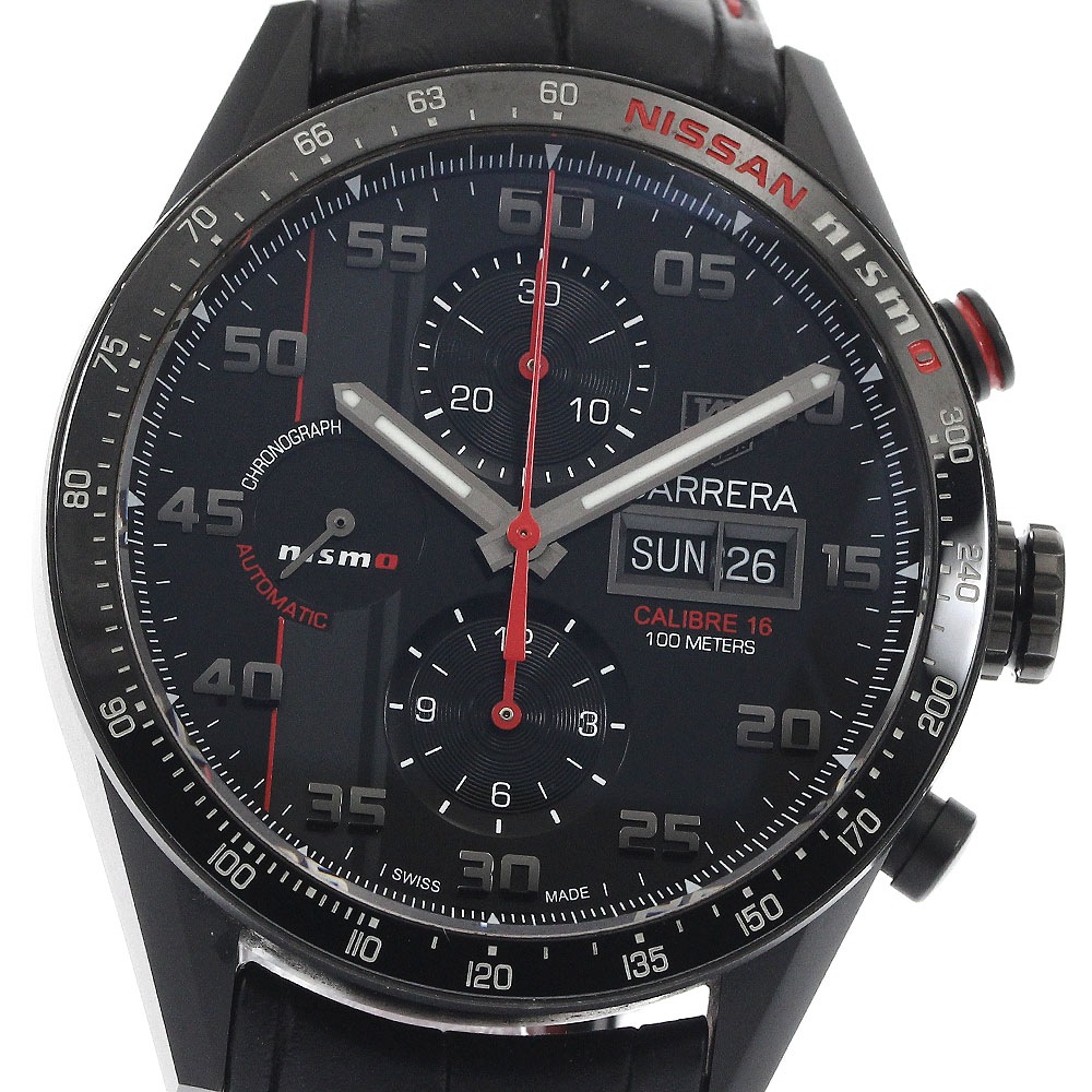 タグホイヤー TAG HEUER CV2A82.FC6237 カレラ 日産ニスモ限定モデル デイデイト クロノグラフ 自動巻き メンズ _884209【中古】