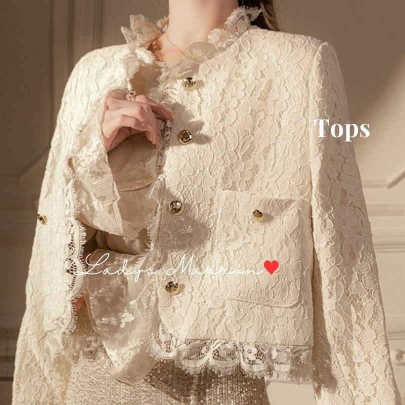 6月の新製品プロモーション最終日 しいカーディガンジャケット 花柄 レースカーディガン レースジャケット ジャケット風 カーディガン きれいめジャケット レディース フェミニン ガーリー トップス ジ