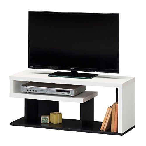 色：ホワイト&ブラック サイズ：幅90cmタイプ 白井産業 テレビ台 32 V 型 対応 テレビボー