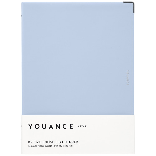 （まとめ買い）バインダー ファイルノート ユアンス B5 26穴 ブルーグレー F119-41 [x3]