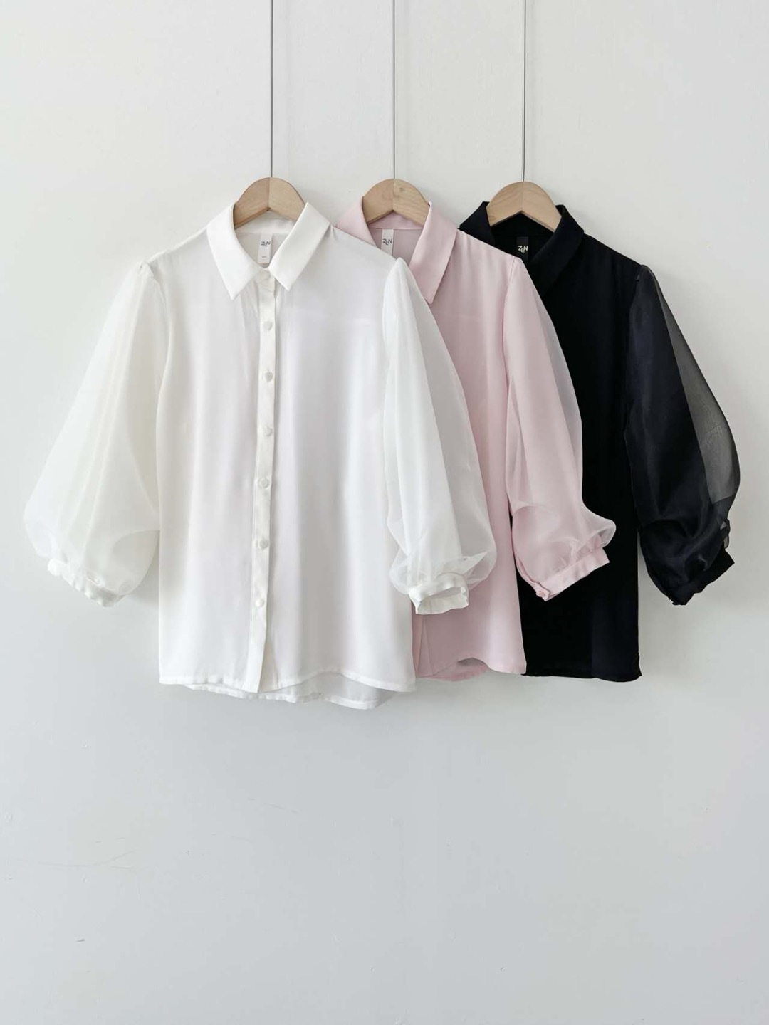 シースルブラウス　7部袖　24SS