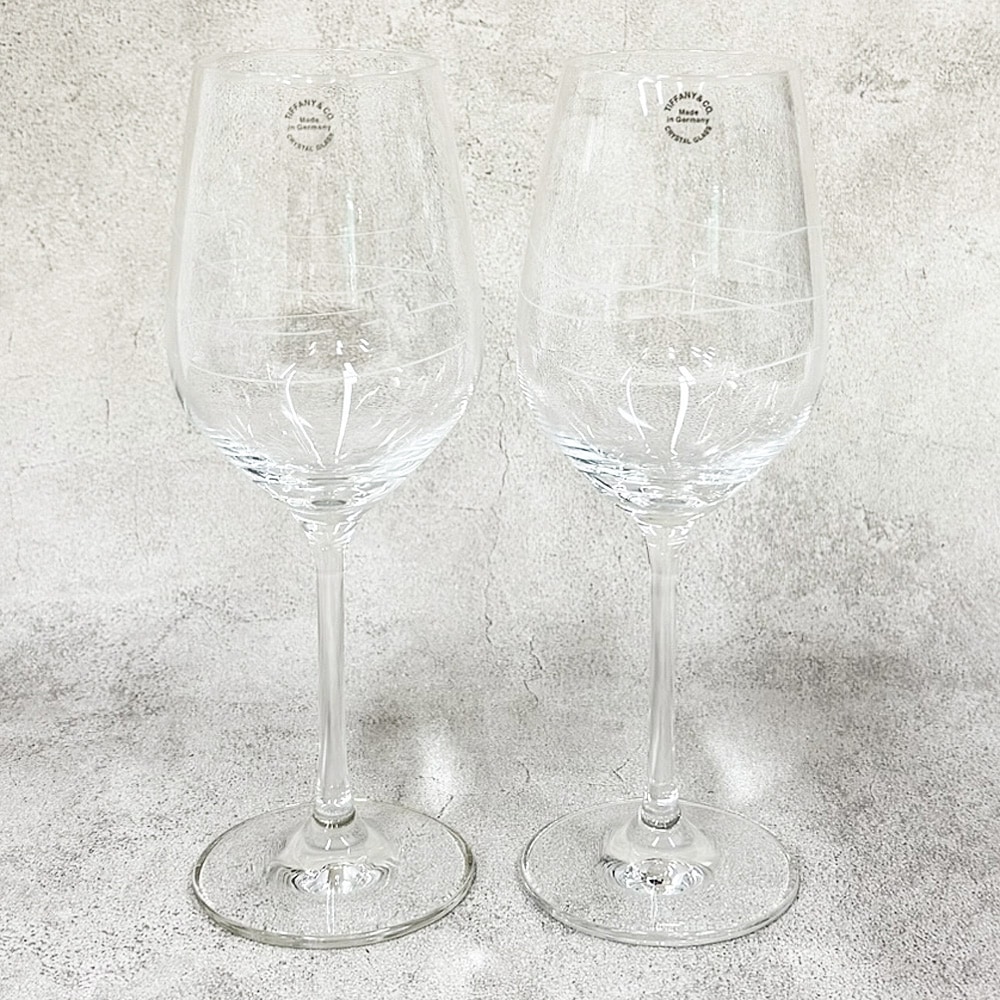 ティファニー カデンツ ワイングラスセット グラス クリスタル TIFFANY&Co. 中古 美品グラス