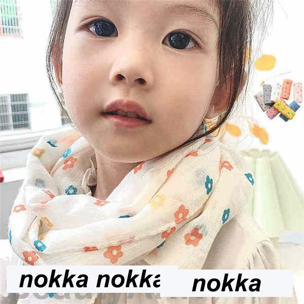 Hot!!!スカーフ キッズ 子供 綿麻マフラー 襟巻き 女の子 男の子 秋冬 花柄 シンプル オシャレ 薄手キッズマフラー