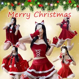 クリスマス コスプレ 女性 サンタ コスプレ ハロウィン コスプレ セクシー パーティ 衣装 服チューブトップレイセクシーなウサギ 女の子