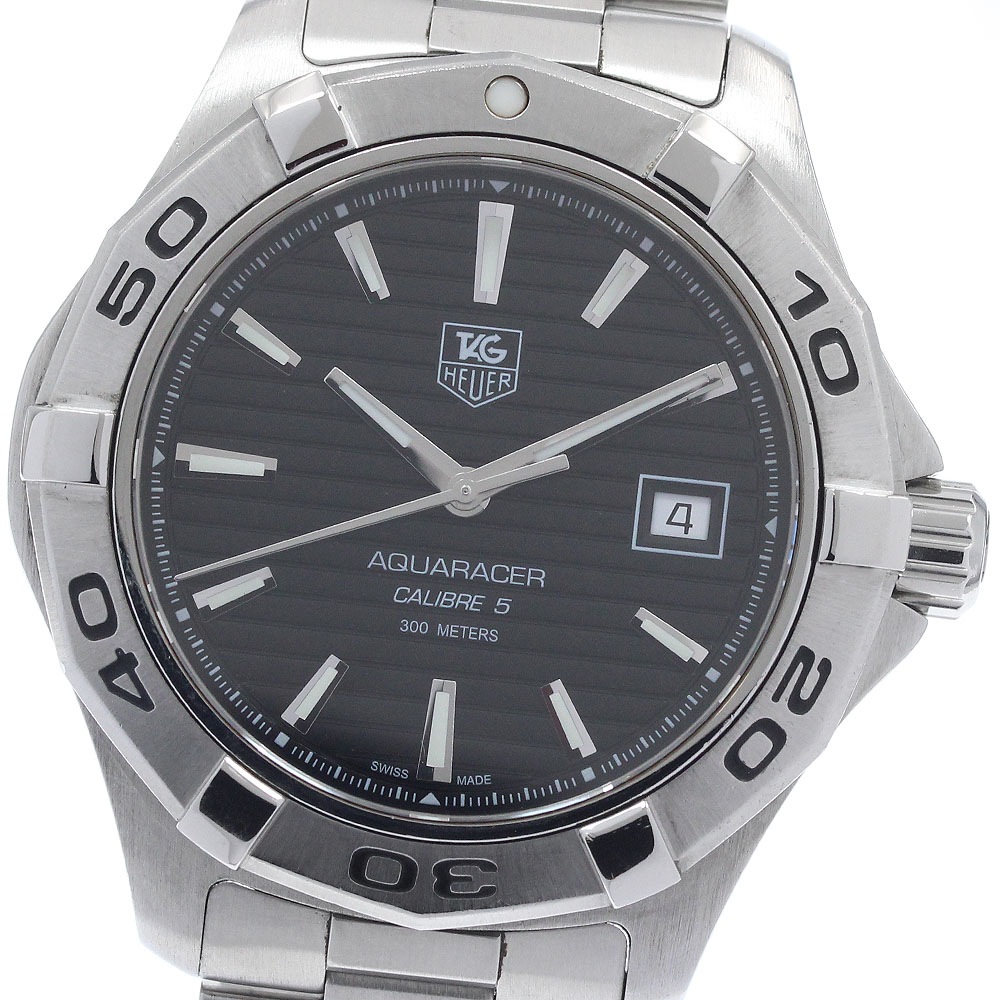 タグホイヤー TAG HEUER WAP2010 アクアレーサー デイト 自動巻き メンズ 保証書付き_955221【中古】