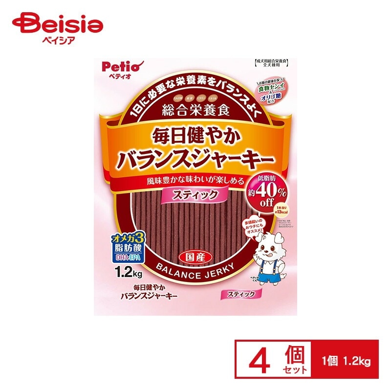 ペティオ ペティオ 毎日健やかバランスジャーキー スティック 1.2kg×4個 ペット 4,154円