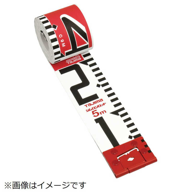 TJMデザイン　タジマ シムロンロッド長さ 10m/裏面仕様 20cmアカシロ/紙函　SYR-10P