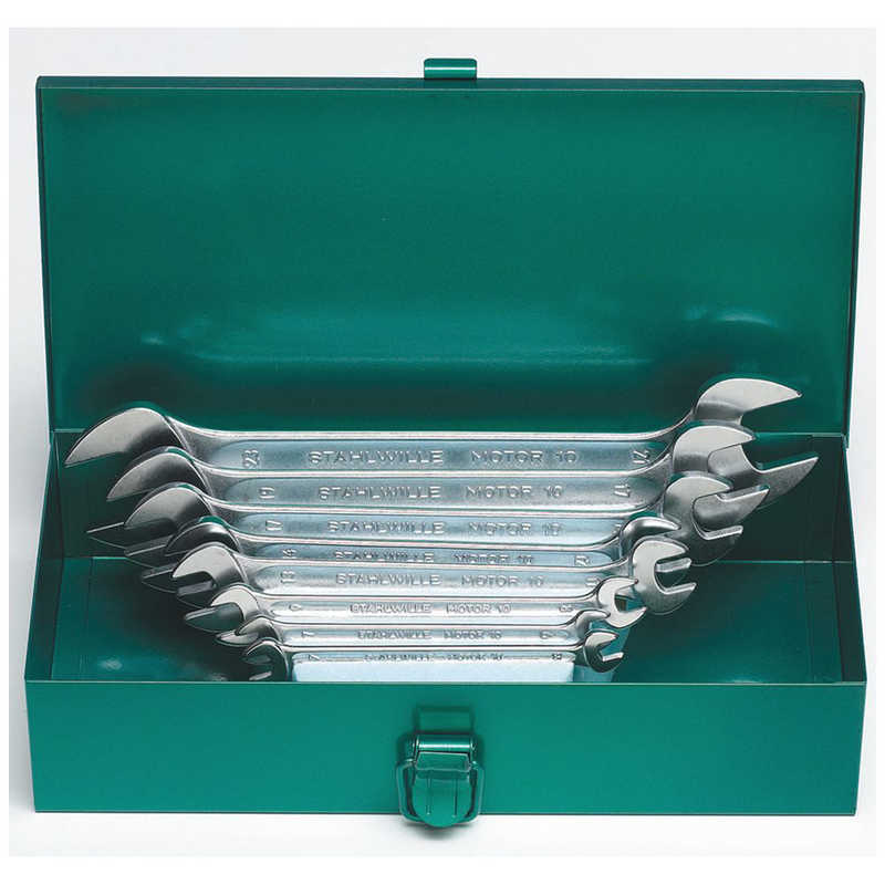 STAHLWILLE　8本組 両口スパナセット メタルケース入　10/8K
