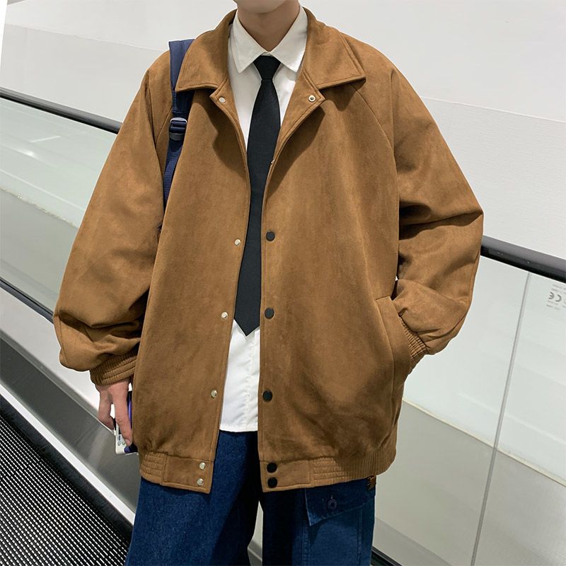 秋トレンチコート 開襟 ジャンバー レトロ ニッチデザイン 春秋 ins 流行り ベースボールジャージ 港風 日系 高級感 おしゃれ 流行り ジャンバー ジャケット