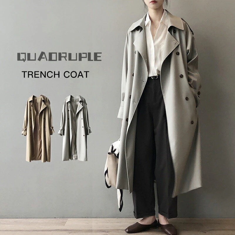 【急速出荷 2025年新作】【秋冬新作】トレンチコート レディース 春 秋 冬 スプリングコート ロングコート トレンチ アウター コート ロング ロング丈 裏地付き デザイン 可愛い ゆったり 大き
