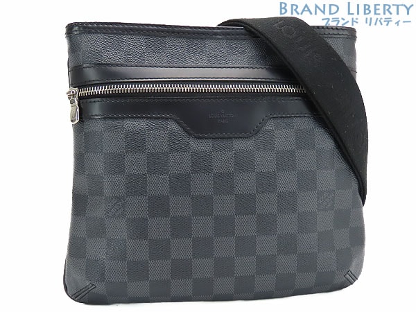 ほぼ新品ルイヴィトンダミエグラフィットトマス斜め掛けショルダーバッグメッセンジャーバッグブラックN58028