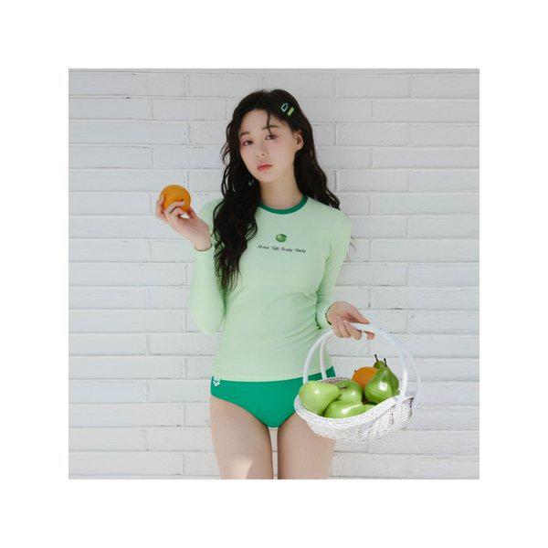 ポッピングフルーツスリム핏ラッシュガードセットA5BL1PS01GRN