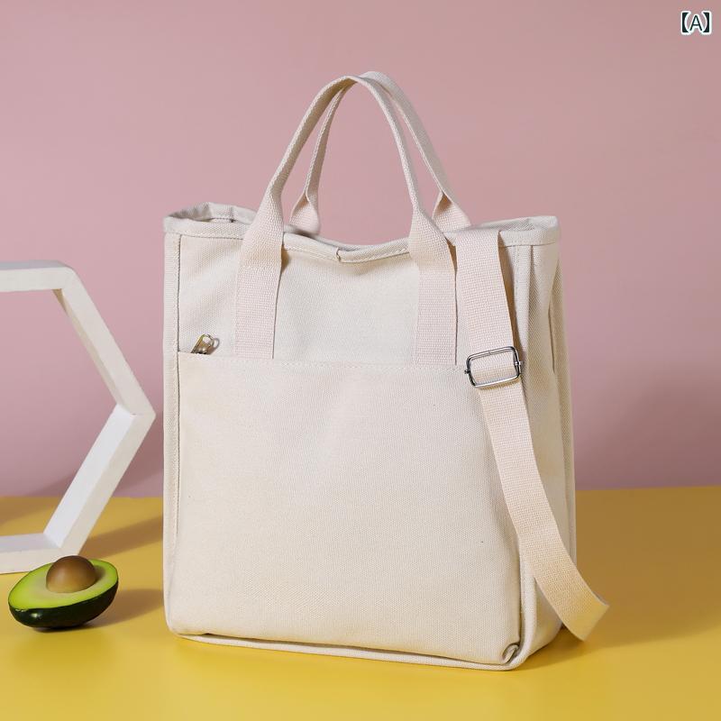 トートバッグ ハンドバッグ A4 オフィス 通勤 通学 ビジネス 縦型 キャンバス シンプル 大容量 レディース ベージュ グリーン ブラック