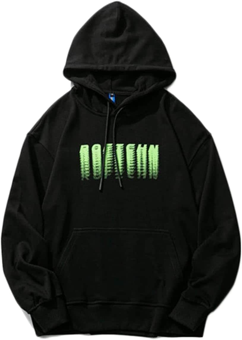 プルオーバー 男性 長袖 パーカー プリント 英字柄 柔らかい 個性的 フード付き カンガルーポケット 伸縮性 クルーネック 保温 吸汗 丈長め カジュアル ハンサム 流行し トップス 体型