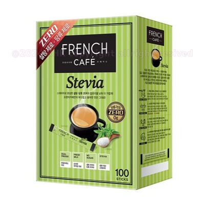 【フレンチカフェ カフェミックス ステビア100個入り】韓国人気ミックスコーヒー ダイエットミックスコーヒー 砂糖ゼロ 糖類ゼロ
