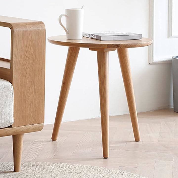 丸テーブル サイドテーブル カフェテーブル 直径60cmx高さ60cm(ナチュラル, 直径60cm) 10,952円
