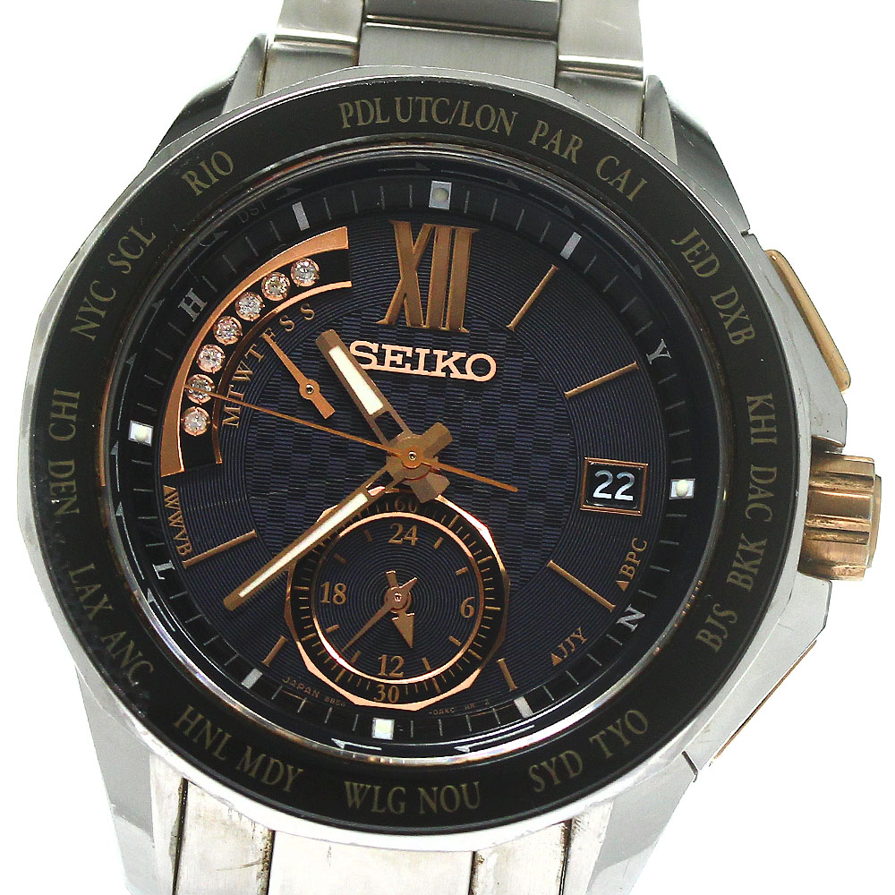 セイコー SEIKO 8B54-0AX0/SAGA141 ブライツ クロノグラフ ソーラー電波 メンズ _792097【中古】