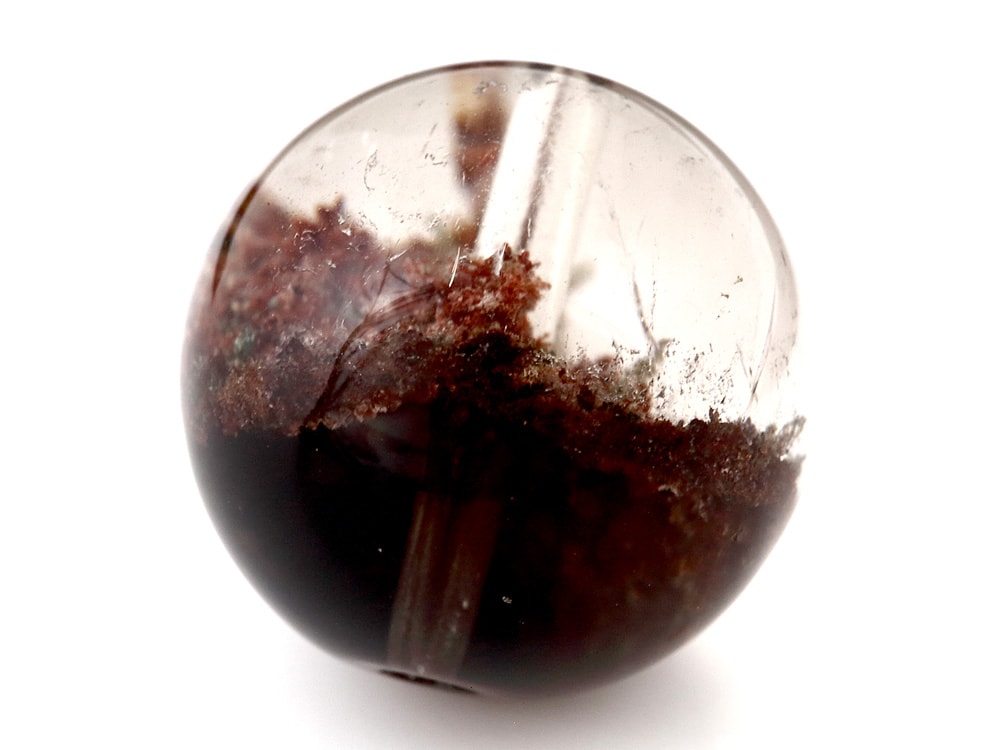 「1点もの 現品」 1粒売り ガーデンクォーツ 14mm パワーストーン バラ売り 天然石 パワーストーン ばら売り ビーズ 穴あき 1玉売り アクセサリー パーツ ハンドメイド アクセ z479-dその他