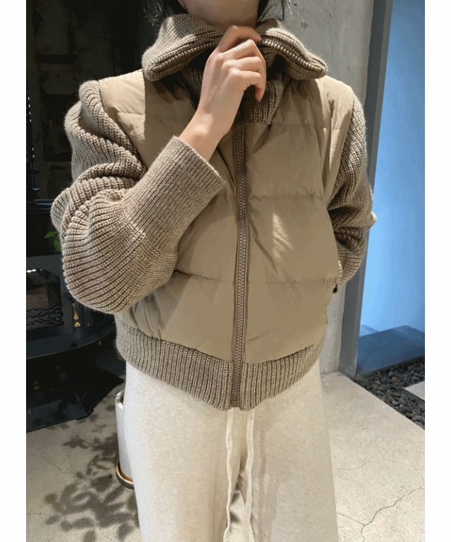 [輸入] ハイネックカラーネックニットダックダウン 8,813円