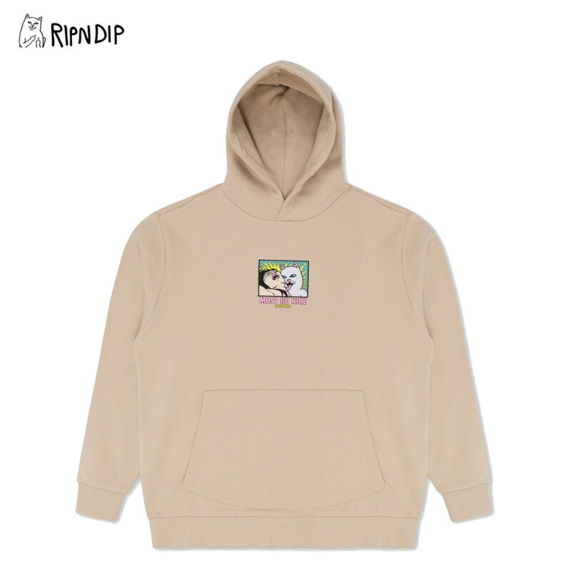 リップンディップ Lady Friend HoodieAlmond スウェット フード プルオーバー パーカー 男性用 メンズ [AA]