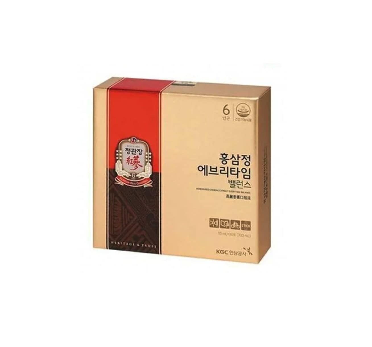 紅参ジョンエブリタイムバランス 10mlx30包 (破損の恐れがあるためケースなしで個別包装で発送)