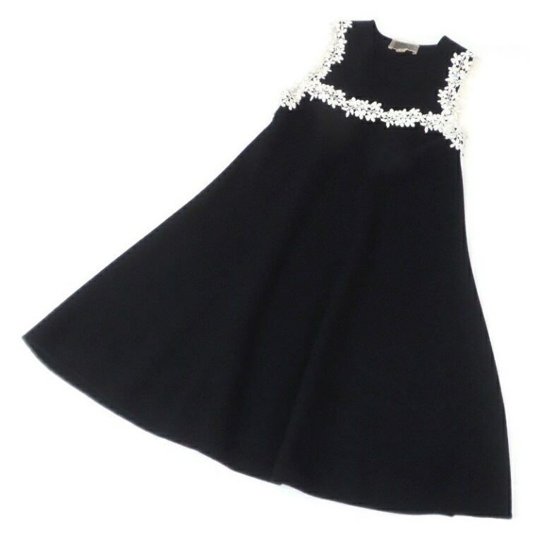 GiAMBATTiSTA VALLi ﾉｰｽﾘｰﾌﾞﾜﾝﾋﾟｰｽ 黒白 【中古】(61629)