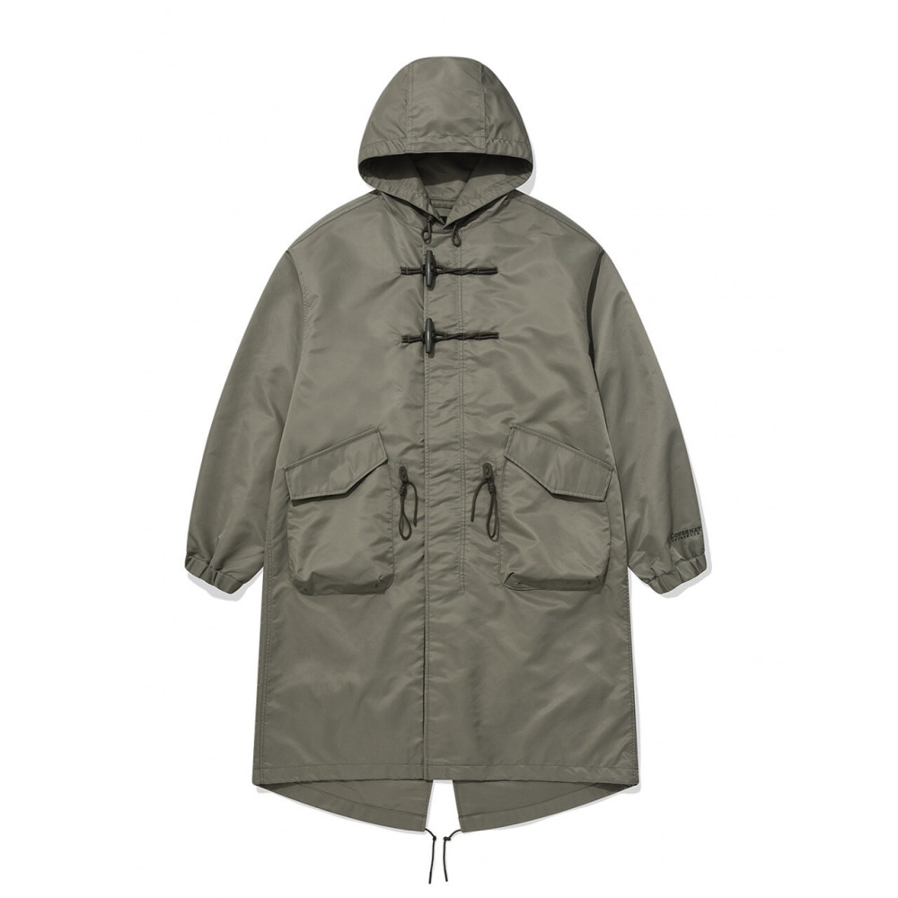 COVERNATダッフルフィッシュテールパーカオリーブ