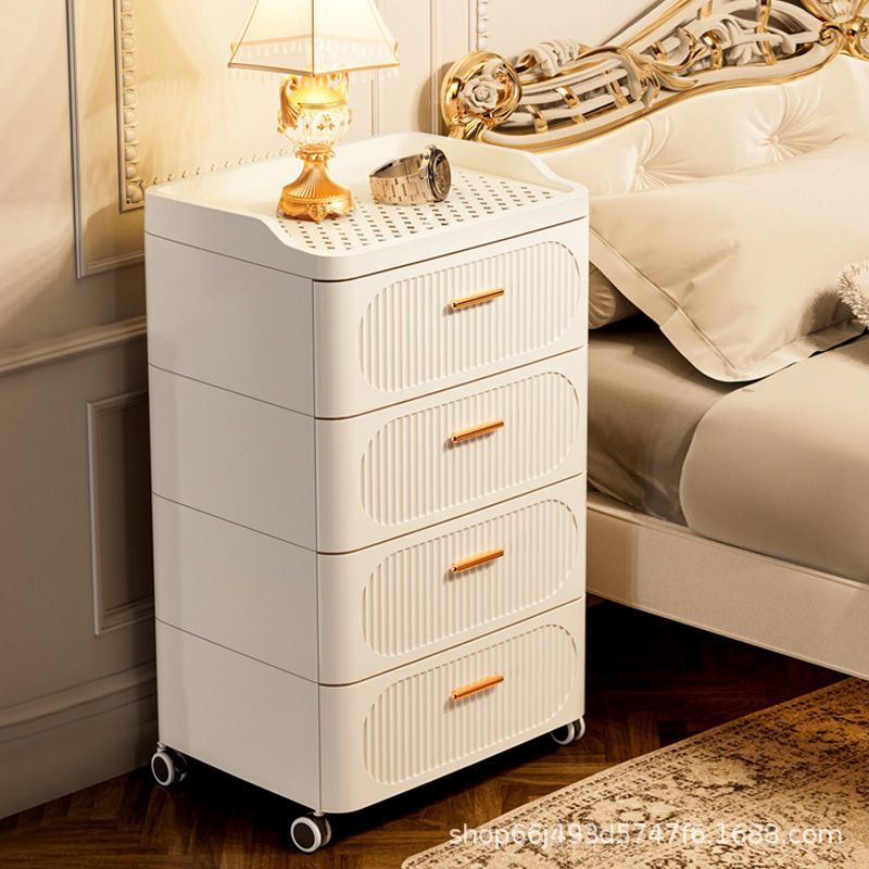 ベッドサイドテーブルライト高級高級寝室ホーム厚みのある棚小さな小さなコーヒーテーブル多層引き出し収納キャビネット