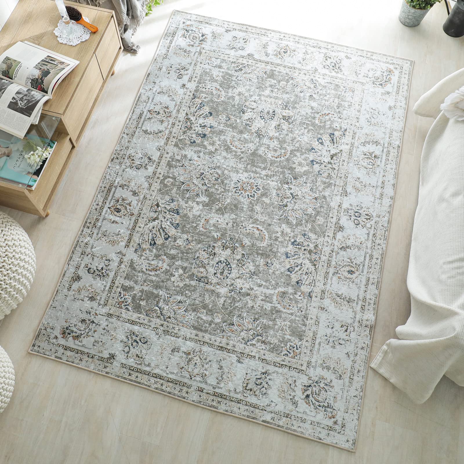 グラムスタイル ペルシャ絨毯風 ラグ カーペット 洗える 1.5畳 130x190cm ブラウン