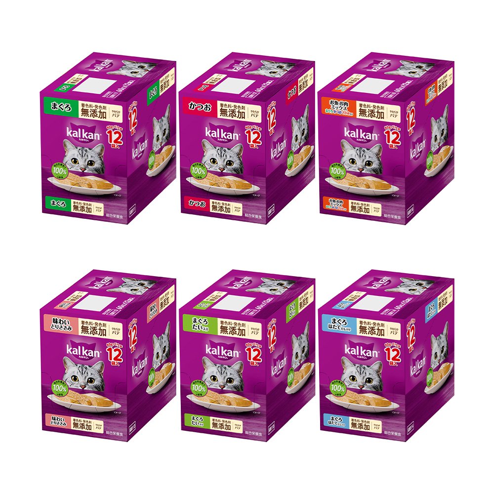 キャットフード　パウチ　やわらかパテ　６種セット　計７２袋　ＣＲＣ35―04―20―70―20