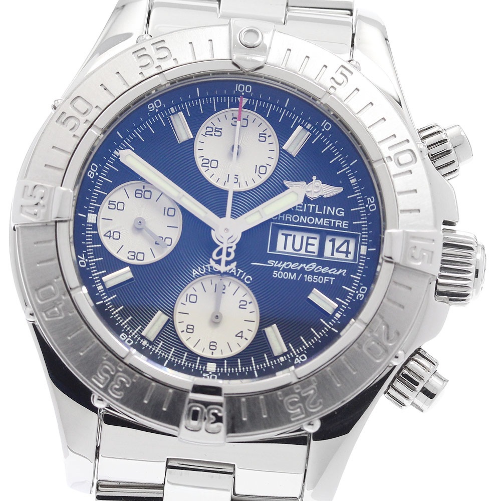ブライトリング BREITLING A13340 スーパーオーシャン クロノグラフ 自動巻き メンズ 良品 保証書付き_962433【中古】