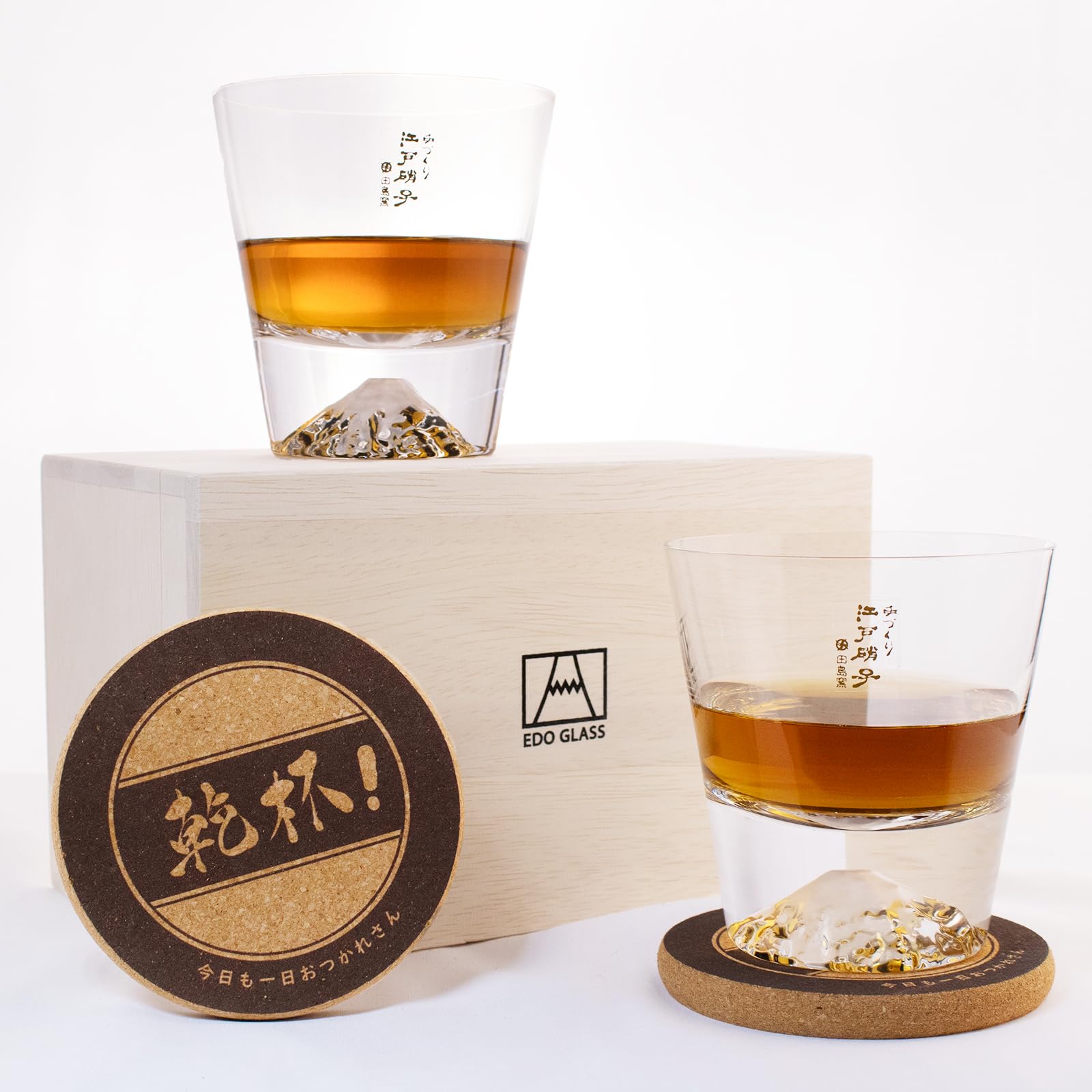 [日本正規品] 富士山グラス 田島硝子 ロックグラス ウイスキーグラス 富士山グラス ペアセット コップ ビールグラス 日本製手つくり 結婚祝い 結婚記念日 誕生日プレゼント 退職祝い バレンタイン