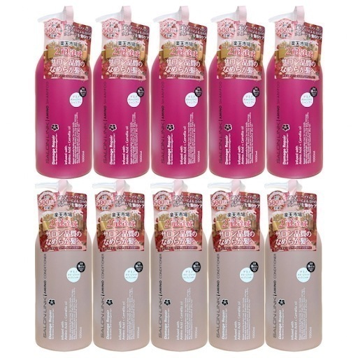サロン リンク アミノ ダメージリペア 椿シャンプー 椿コンディショナー 1000ml 各5個セット 椿
