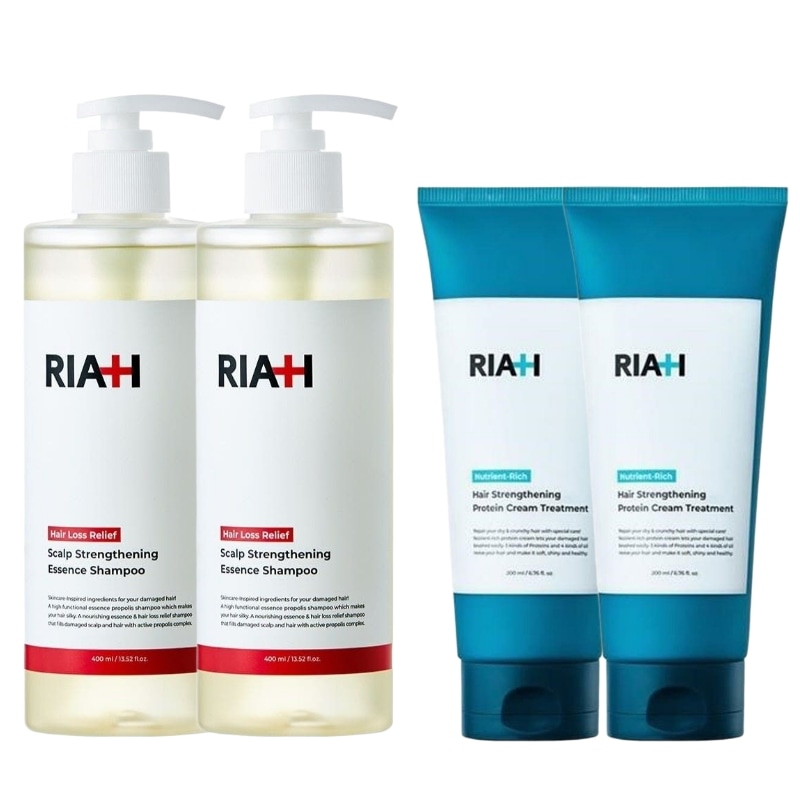 【脱毛ケア4点セット】韓国シャンプー 400ml×2個＋ヘアトリートメント 200ml×2個 脱毛症状の緩和 頭皮強化 頭皮ケア スカルプケア やさしい脱毛シャンプー 毛髪補修 香りの良いシャンプー