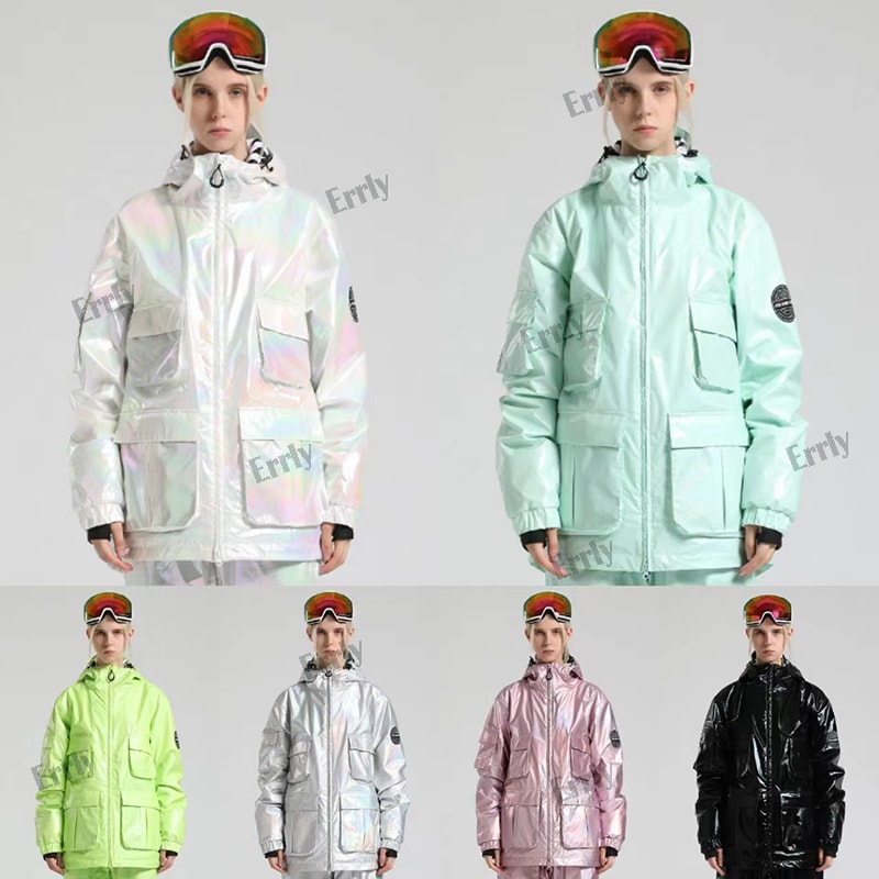 [迅速な出荷] スノーボードウェア ジャケット スノボウェア スキーウェア アウター パーカー 光反射 上着 男女兼用